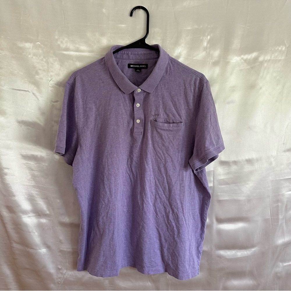 MICHAEL KORS Men’s Size XL  LOGO Polo Shirt 100% COTTON Chest Pocket Collared